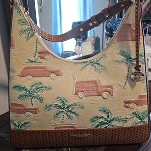 Tommy Bahama Tropical Cream and Pink Shoulder Bag